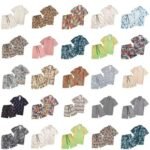 Summer hot-selling pattern refreshing shirt and shorts set