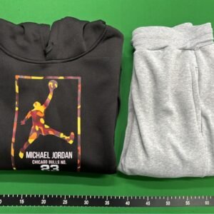 Jordan Men's Hoodie and Pants Set - Orange and Gray