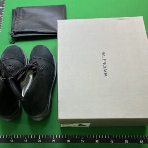 Balenciaga High-Top Combat Boots - Black