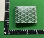 Goyard Green Leather Wallet with Yellow Ribbon - Luxury Accessories