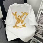 LV Monogram Embroidered T-Shirt [2 styles]