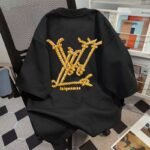 LV Monogram Embroidered T-Shirt [2 styles]