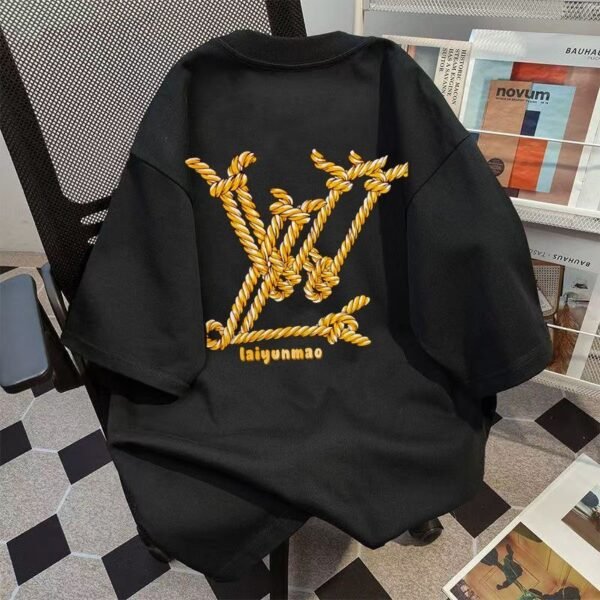 LV Monogram Embroidered T-Shirt [2 styles]