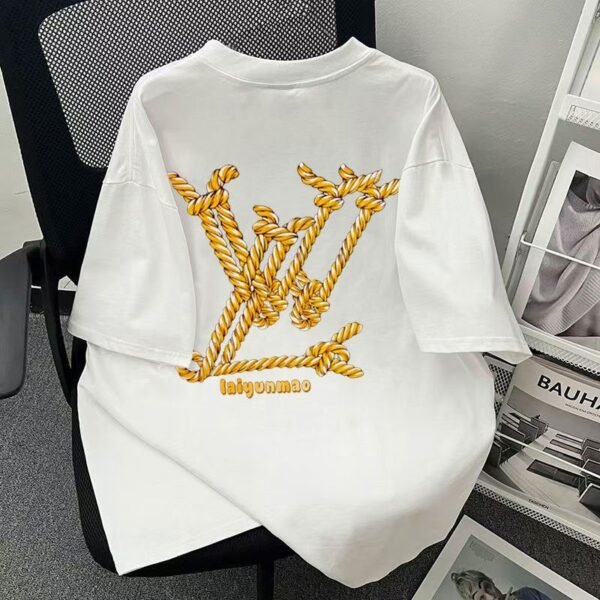 LV Monogram Embroidered T-Shirt [2 styles]