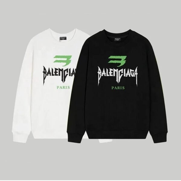 Balenciaga Distressed Logo Long-Sleeved Sweatshirt [2 styles]
