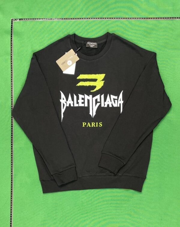 Balenciaga Distressed Logo Long-Sleeved Sweatshirt [2 styles]