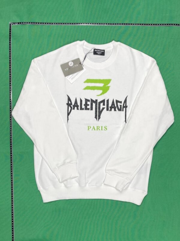 Balenciaga Distressed Logo Long-Sleeved Sweatshirt [2 styles]