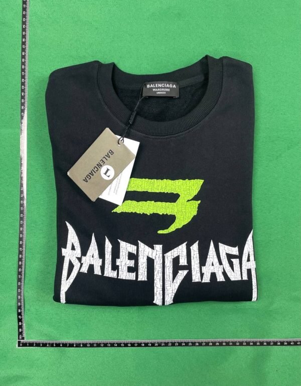 Balenciaga Distressed Logo Long-Sleeved Sweatshirt [2 styles]