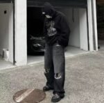 Balenciaga Distressed Wide-Leg Jeans